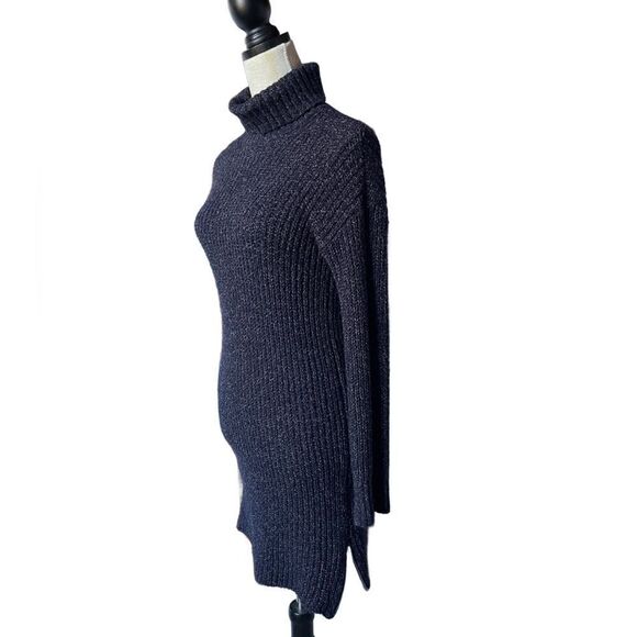 American Eagle Outfitters Purple Cable Knit Turtleneck Sweater Dress (XS) - Picture 3 of 11